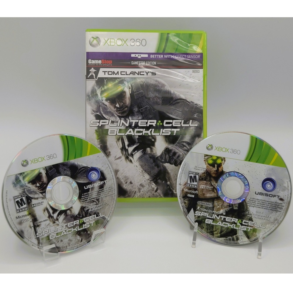 Tom Clancy's Splinter Cell Blacklist GameStop Edition - Xbox 360 - CIB 2-Discs